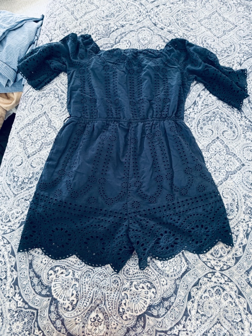 Sperry Blue Romper in Size L
